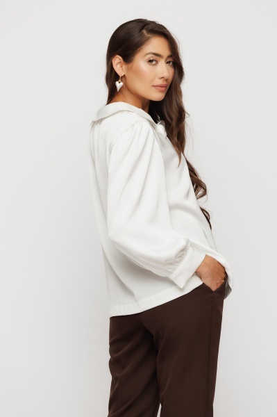 Bluza dama cu esarfa la guler - Img 4