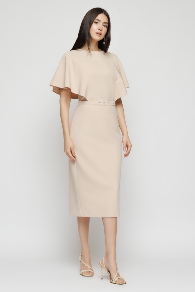 Rochie dama midi bej - Img 1