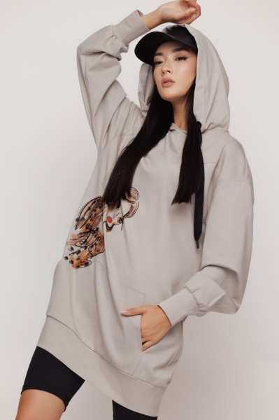 Rochie hanorac dama bej - Img 1