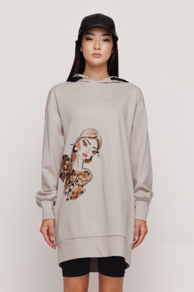 Rochie hanorac dama bej - Img 6