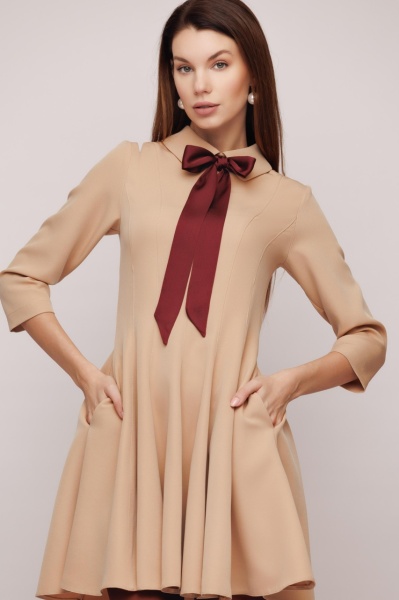 Rochie dama cu esarfa la guler - Img 4