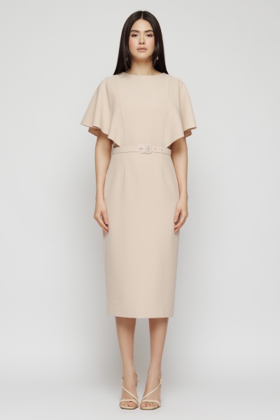 Rochie dama midi bej - Img 4