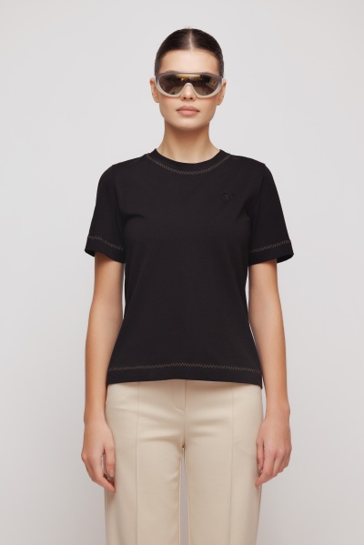 Tricou dama negru cu maneca scurta - Img 2