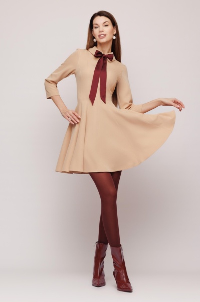 Rochie dama cu esarfa la guler - Img 2