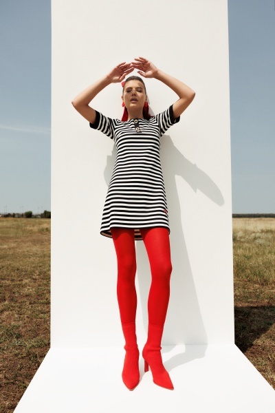 Rochie dama in dungi - Img 1