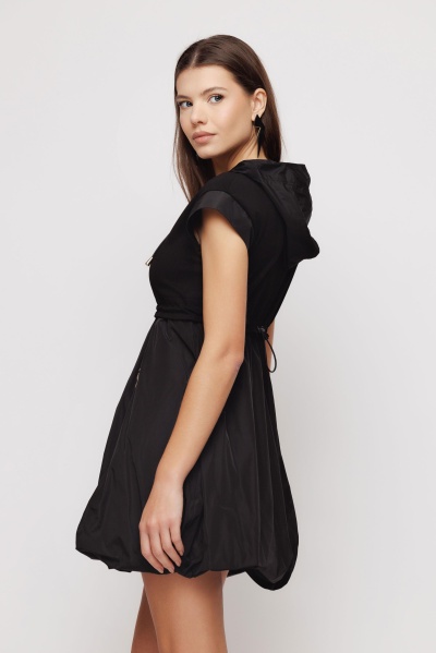 Rochie dama neagra cu fas - Img 3