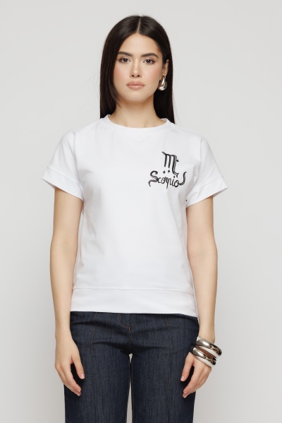 Tricou dama alb zodia Scorpion - Img 4