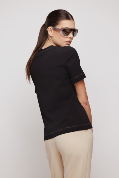 Tricou dama negru cu maneca scurta - Img 3