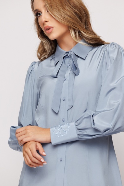 Bluza dama cu esarfa la guler - Img 1