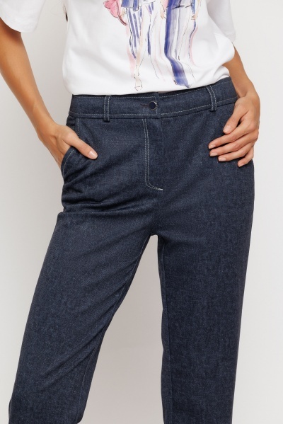 Pantaloni dama conici din denim - Img 4