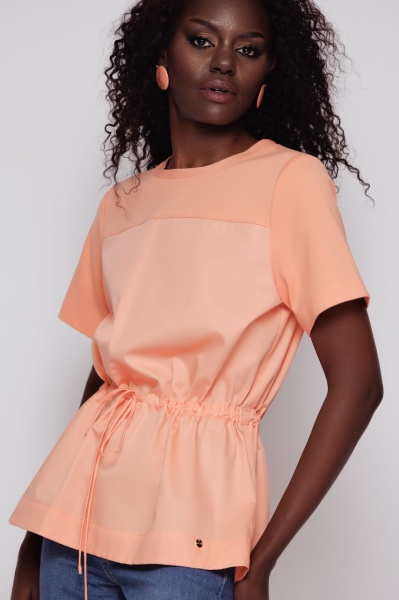 Tricou dama cu siret in talie - Img 1
