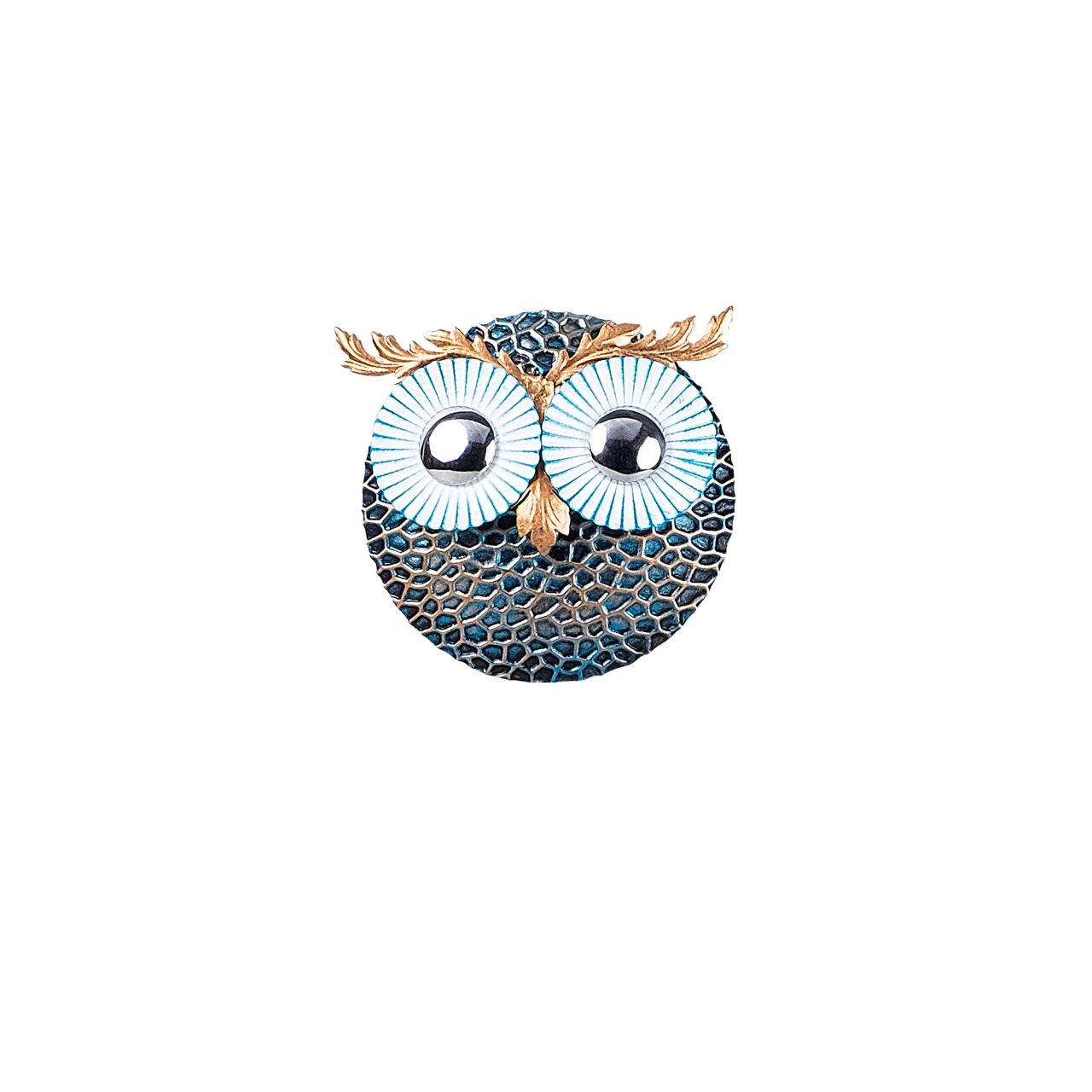 Accesoriu decorativ de perete metalic Owl Caramiziu 19x19 cm - 1 | YEO