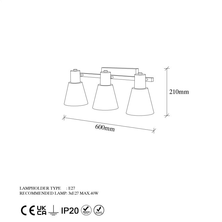 Aplica Funnel - 13094 Negru/Antic - 5 | YEO