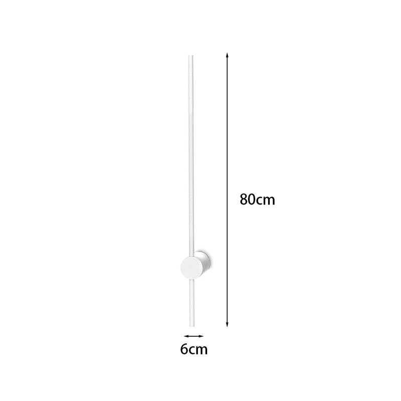 Aplica LED Eftenbo Alb 8x8x80 cm