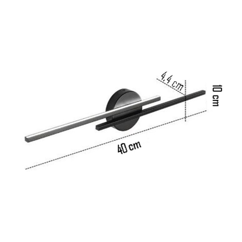 Aplica, PWL-1138, LED negru 40x10x6 cm