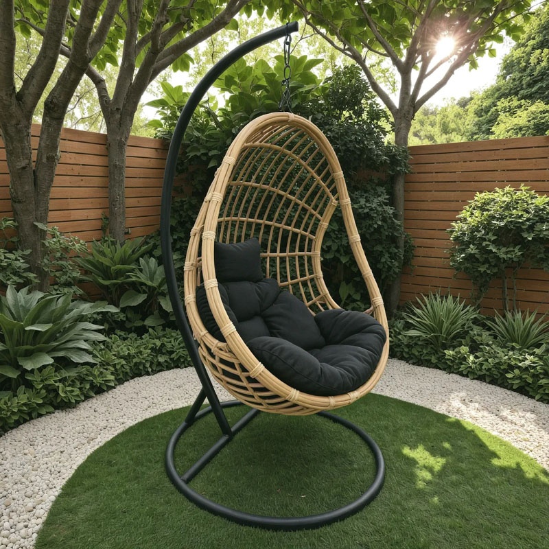 Balansoar Cungo, Pako World, Bej-Negru, 125x105x195 cm - 1 | YEO