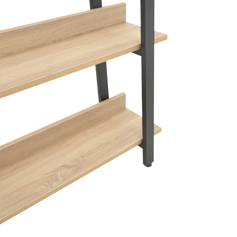 Biblioteca Almond, Pako World, Stejar-Negru, 120x29x185 cm - 3 | YEO