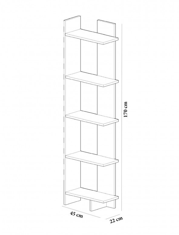 Biblioteca Als - Teak, Alb - 2 | YEO