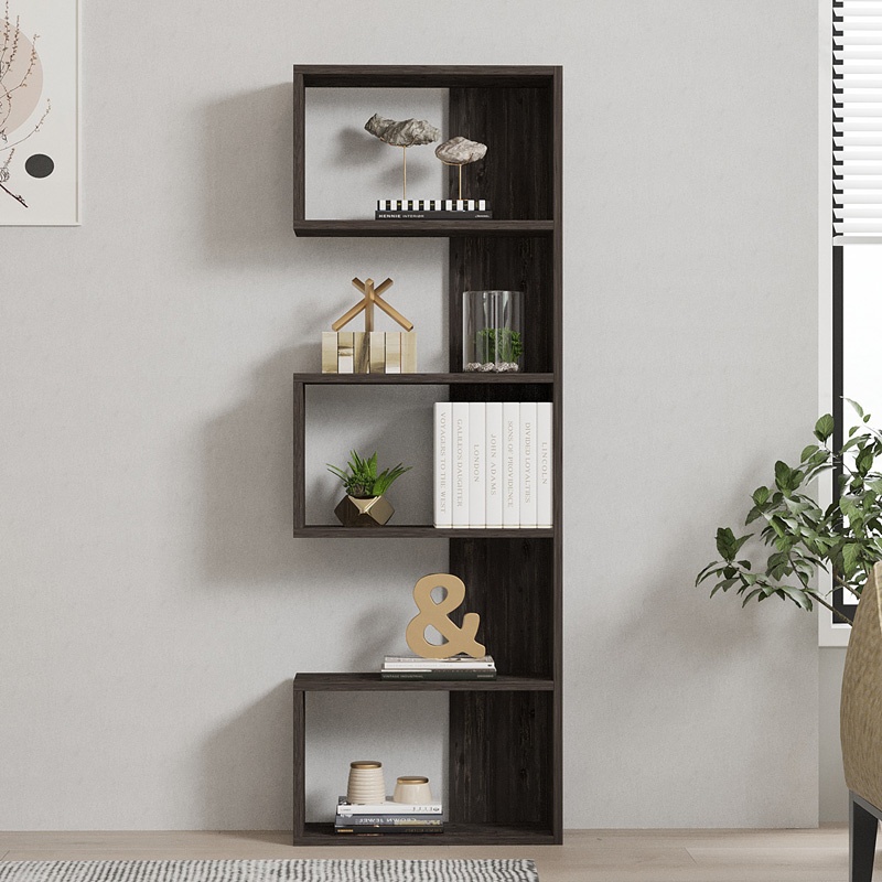 Biblioteca Cascade, Pako World, Stejar inchis, 51x22x150 cm - 2 | YEO