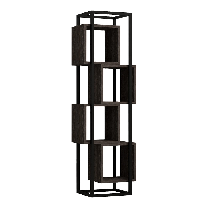 Biblioteca Gridur, Pako World, Nuc inchis, 44x29x140 cm