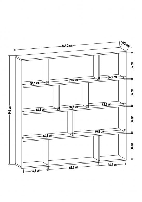 Biblioteca Hodbi - Oak, Antracit - 3 | YEO