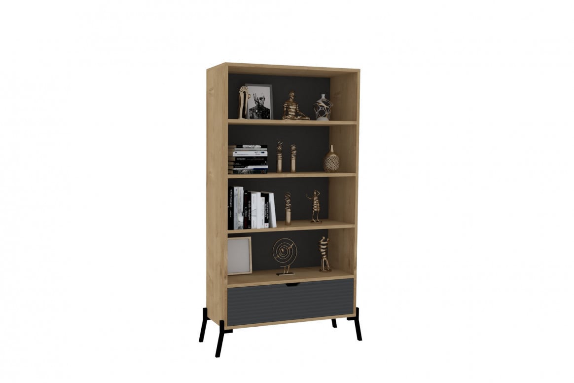 Biblioteca Numana - Sapphire Oak, Antracite - 2 | YEO