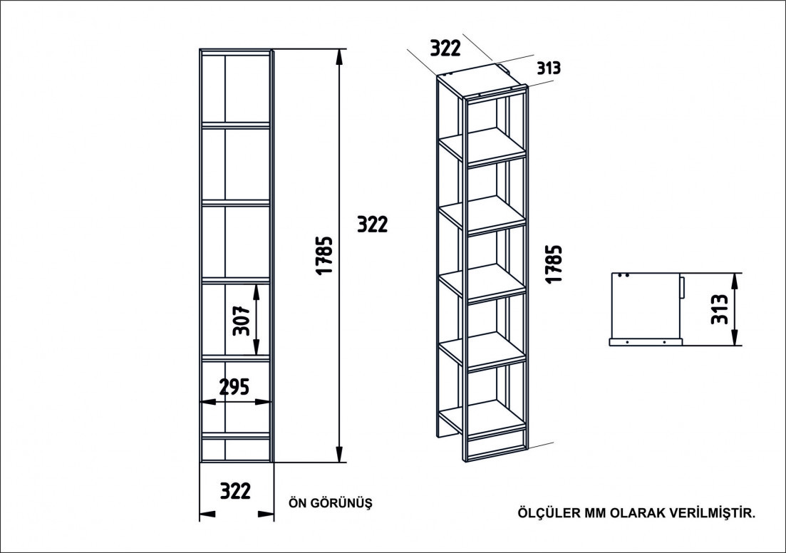 Biblioteca Polka 2 - Alb - 3 | YEO