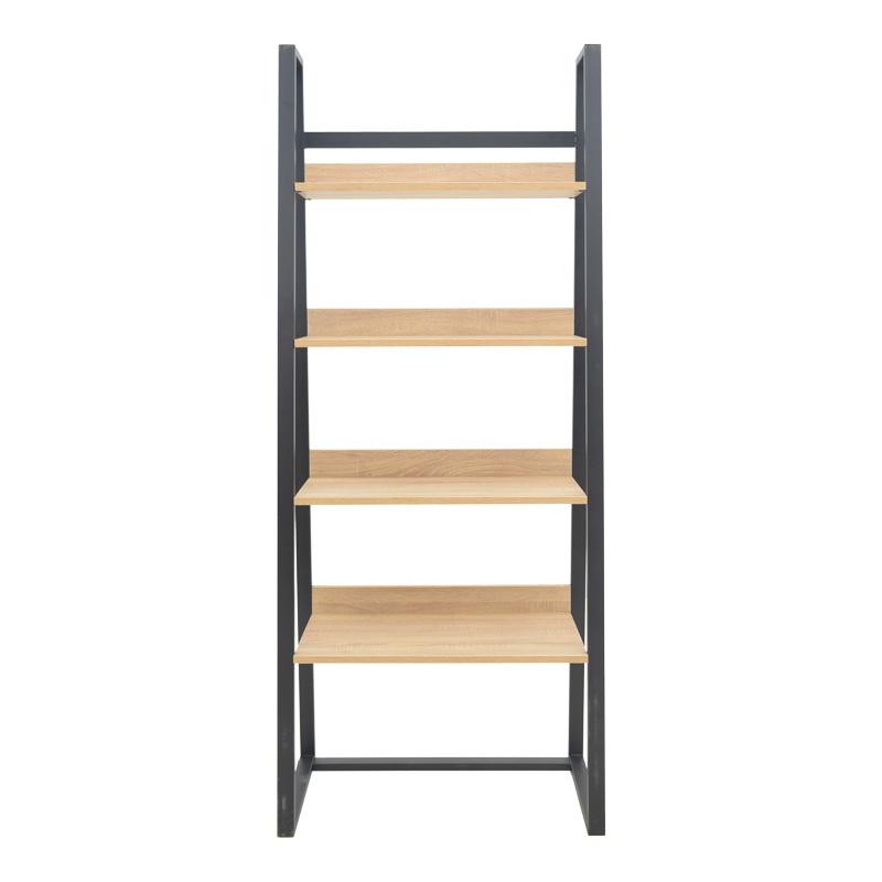 Biblioteca Ryder, Pako World, Stejar-Negru, 75x36x185 cm - 1 | YEO