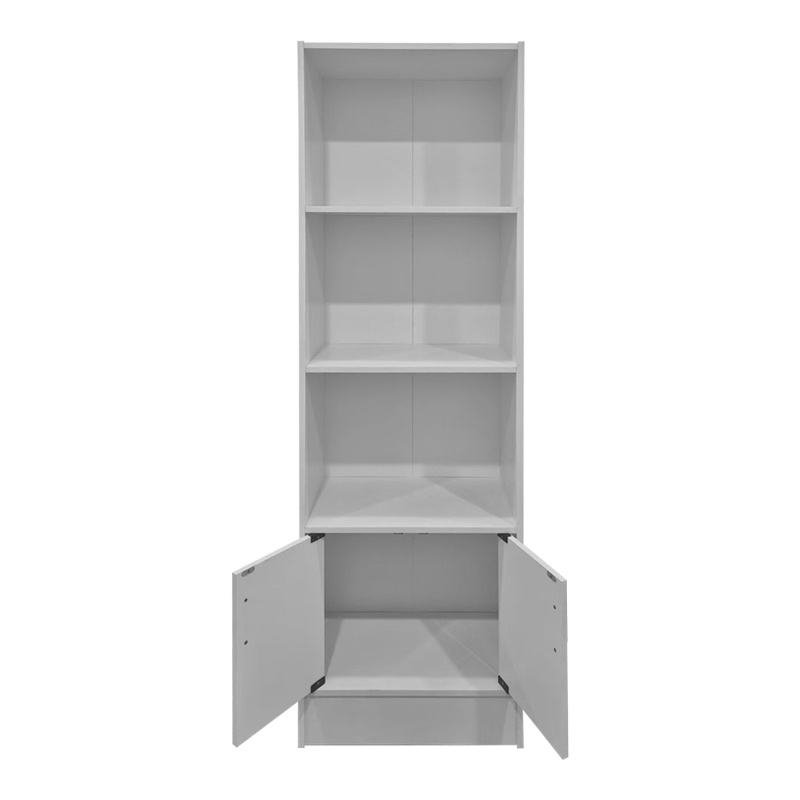 Biblioteca, Tekaro, Pako, Alb 57x33x180 cm - 2