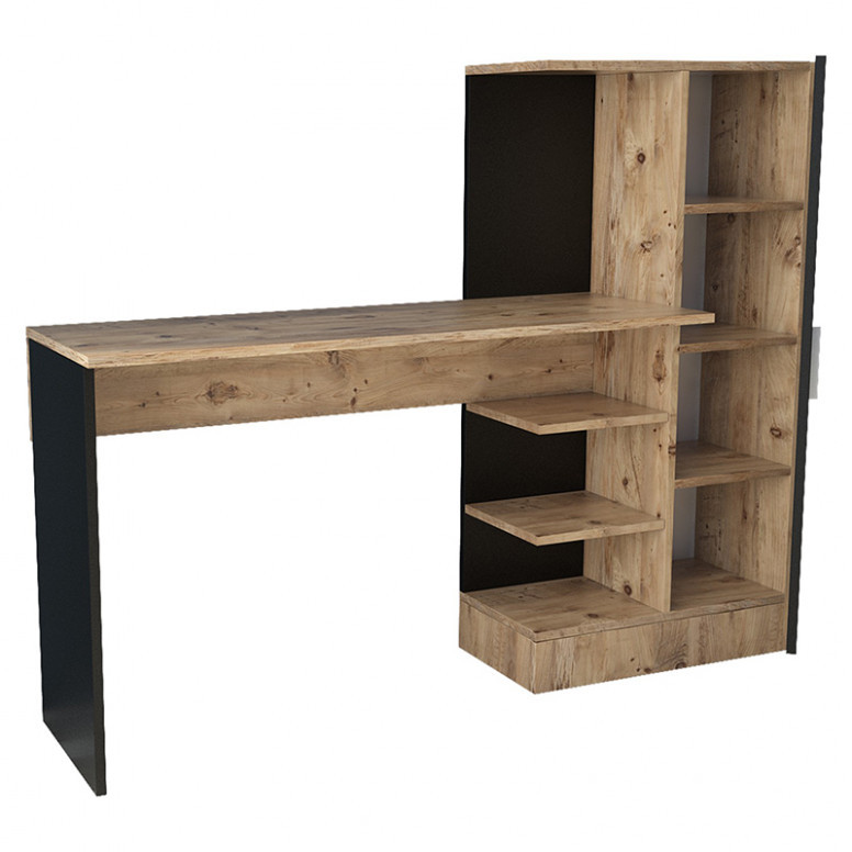 Birou Kary Oak - Negru 152.5x40x120 cm - 2 | YEO