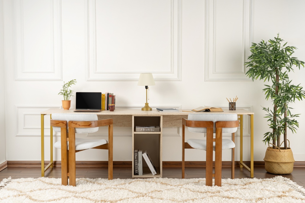 Birou Twin Study Desk Auriu - 2 | YEO
