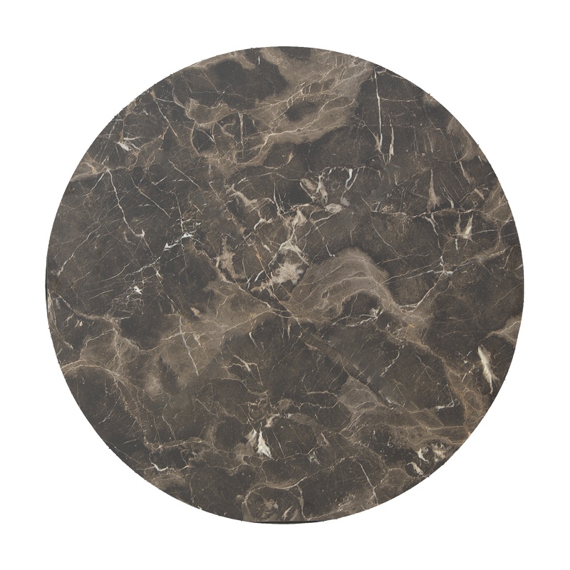 Blat de masa Verhia, Pako World, Gri inchis, Aspect marmura, 12 mm, 69 cm