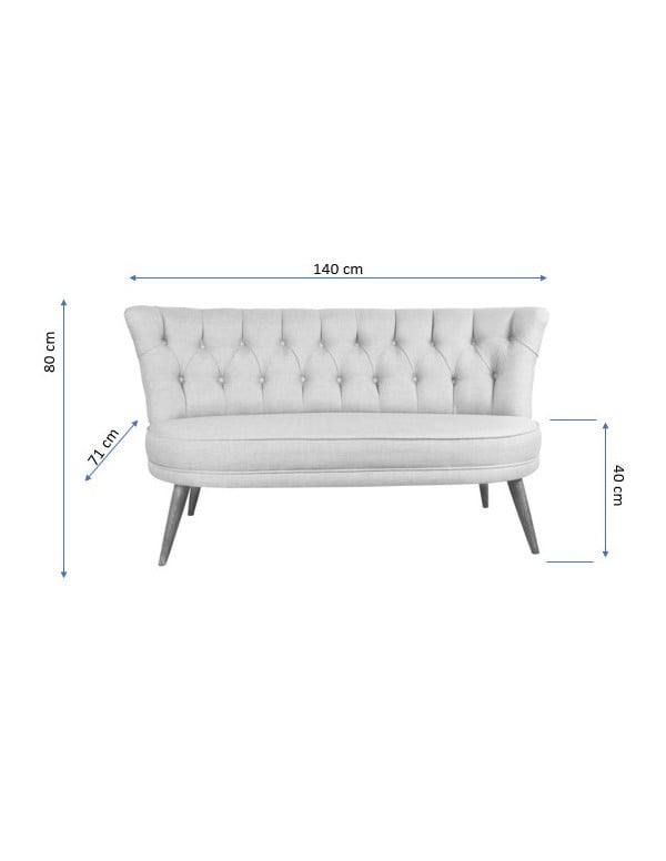 Canapea 2 Locuri Richland Loveseat Milky Maro - 2 | YEO