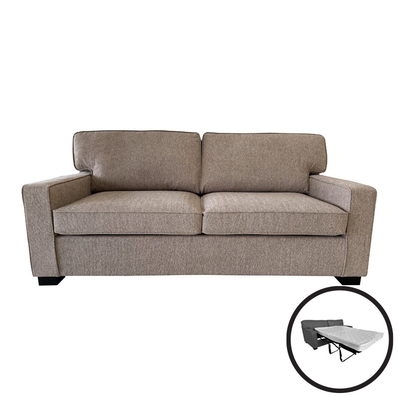 Canapea extensibila 2 locuri Polaris, Pako World, Bej, 181x91x83 cm