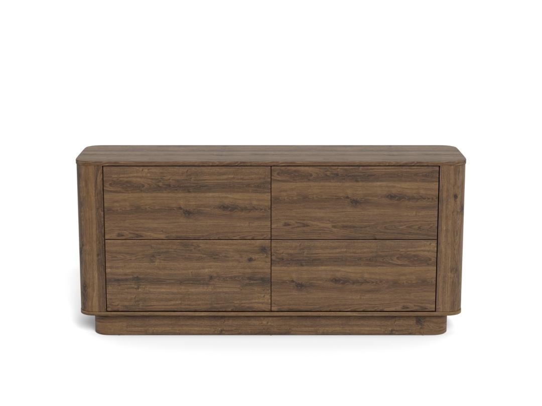 Comoda Atmore, Gri, 75x160x40 cm - Imagine 3