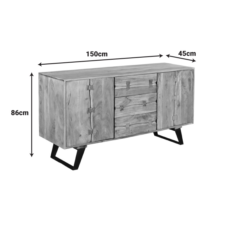Comoda Leontina boho Natural 150x45x86 cm