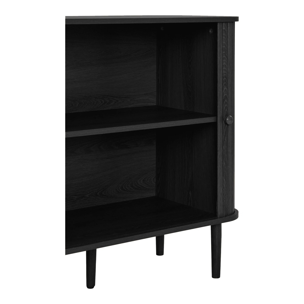 Comoda Nikko, Negru, 140x40x79 cm - Imagine 3