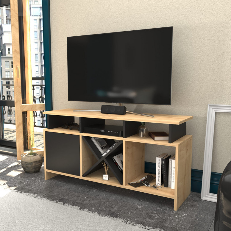 Comoda TV Auburn - Oak, Antracit - 2 | YEO