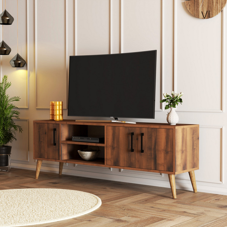 Comoda TV Exxen-1582 Walnut - 1 | YEO