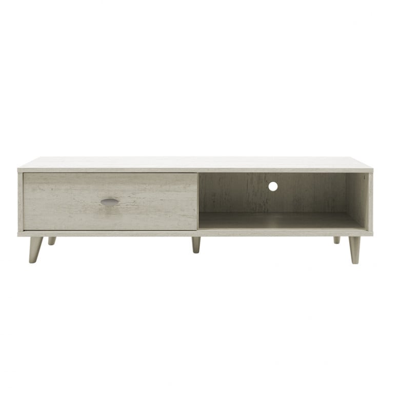 Comoda TV Firenze Alb-Bej 127x45x9 cm - 4 | YEO