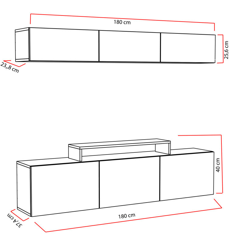 Comoda TV Line - Alb - 6 | YEO