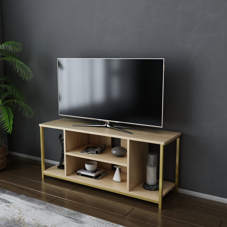 Comoda TV Rinaldo - Oak, Gold - 2 | YEO