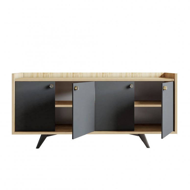 Consola Piran Antracit Oak - 2 | YEO