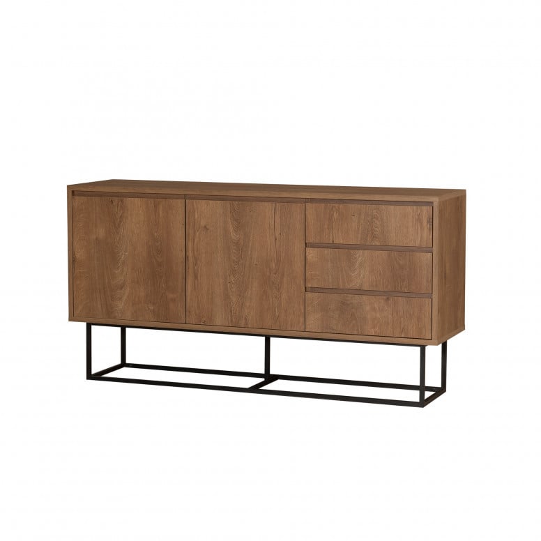 Consola Ruba Walnut-Negru - 2 | YEO