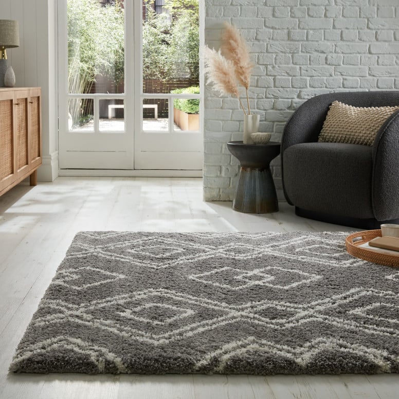 Covor Atlas Berber Gri 120X170 cm, Flair Rugs - 3 | YEO