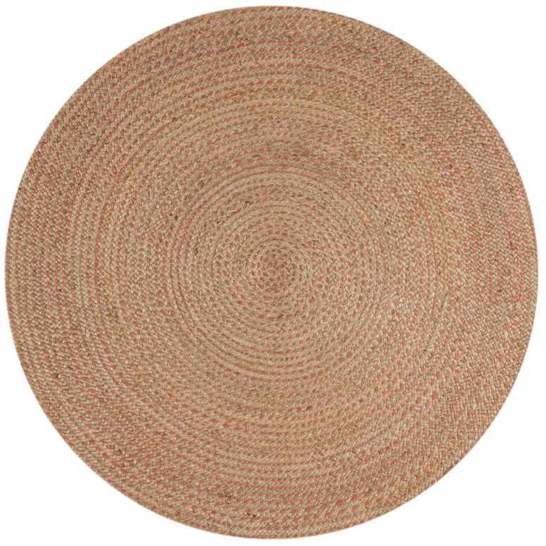 Covor Capri Jute Circle Natural/Corai 133X133 cm, rotund, Flair Rugs - 1 | YEO