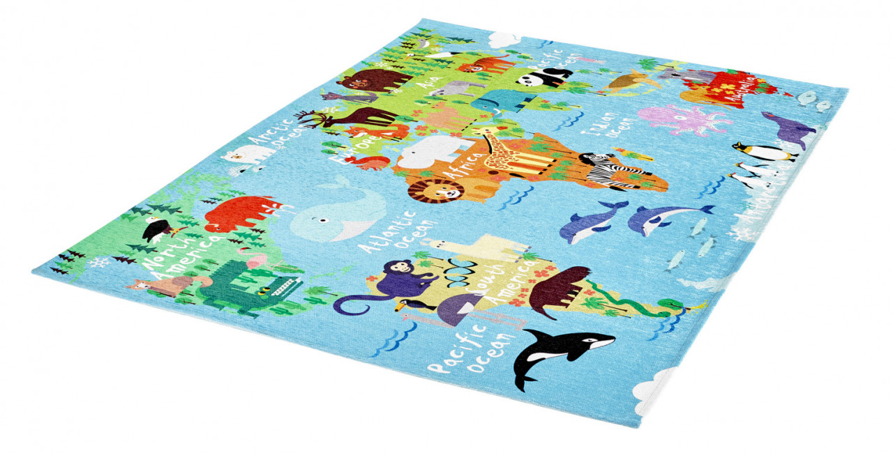 Covor copii My Torino Kids Albastru 80x120 cm - 4 | YEO