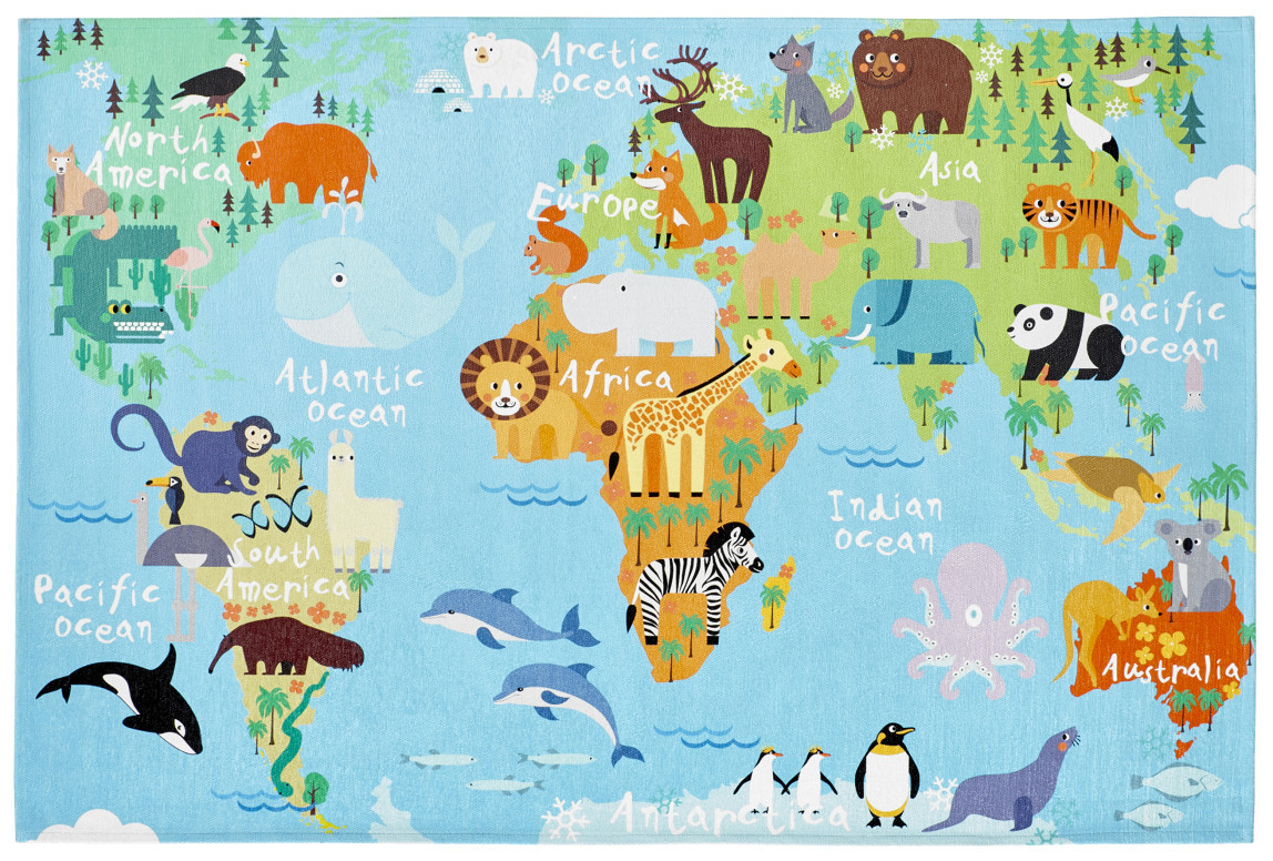 Covor copii My Torino Kids Albastru 80x120 cm - 1 | YEO