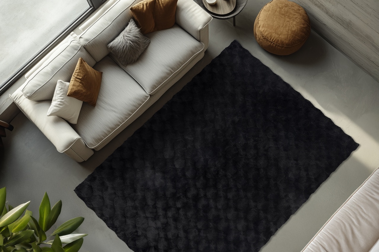 Covor Diamond Cut Antracit 200x290 cm - 3 | YEO