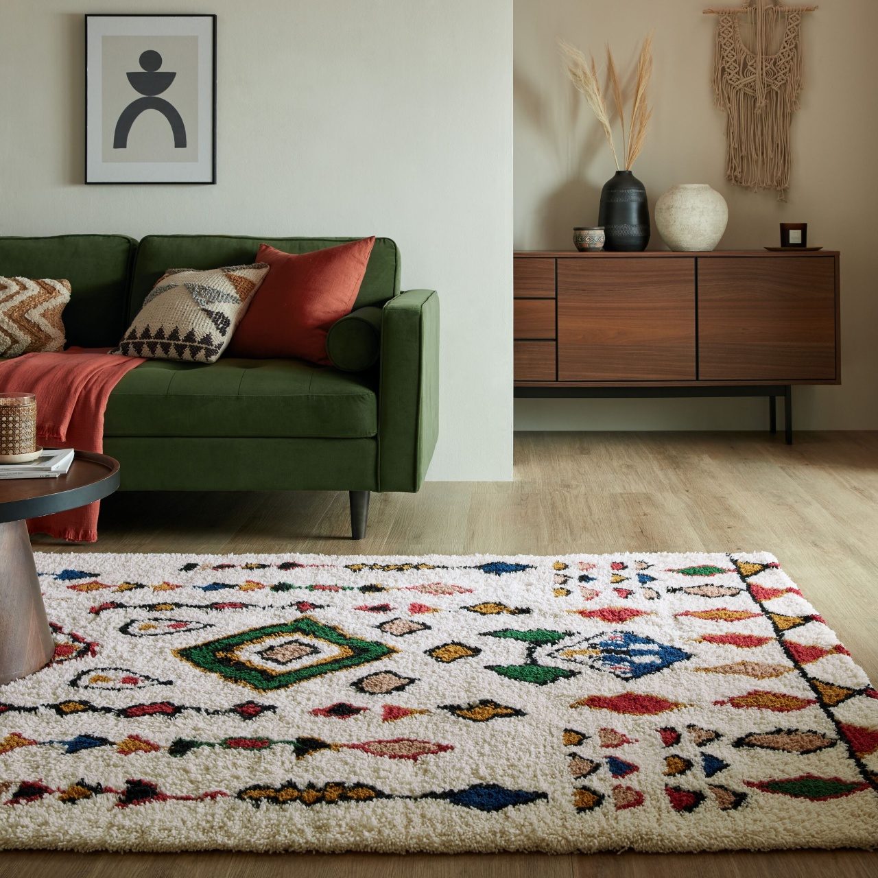 Covor Maroc Fes Shaggy Multicolor 160X230 cm, Flair Rugs